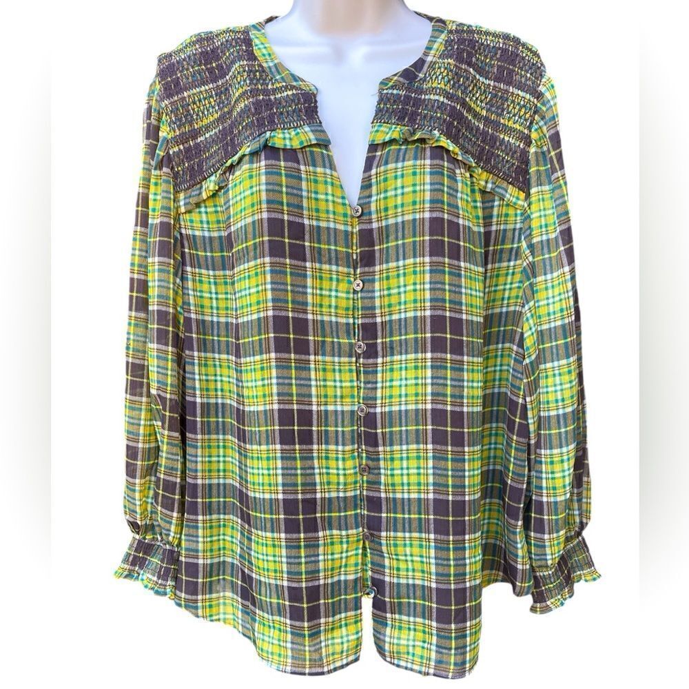 CATO casual, button down style. plaid pattern relaxed fit fall day.